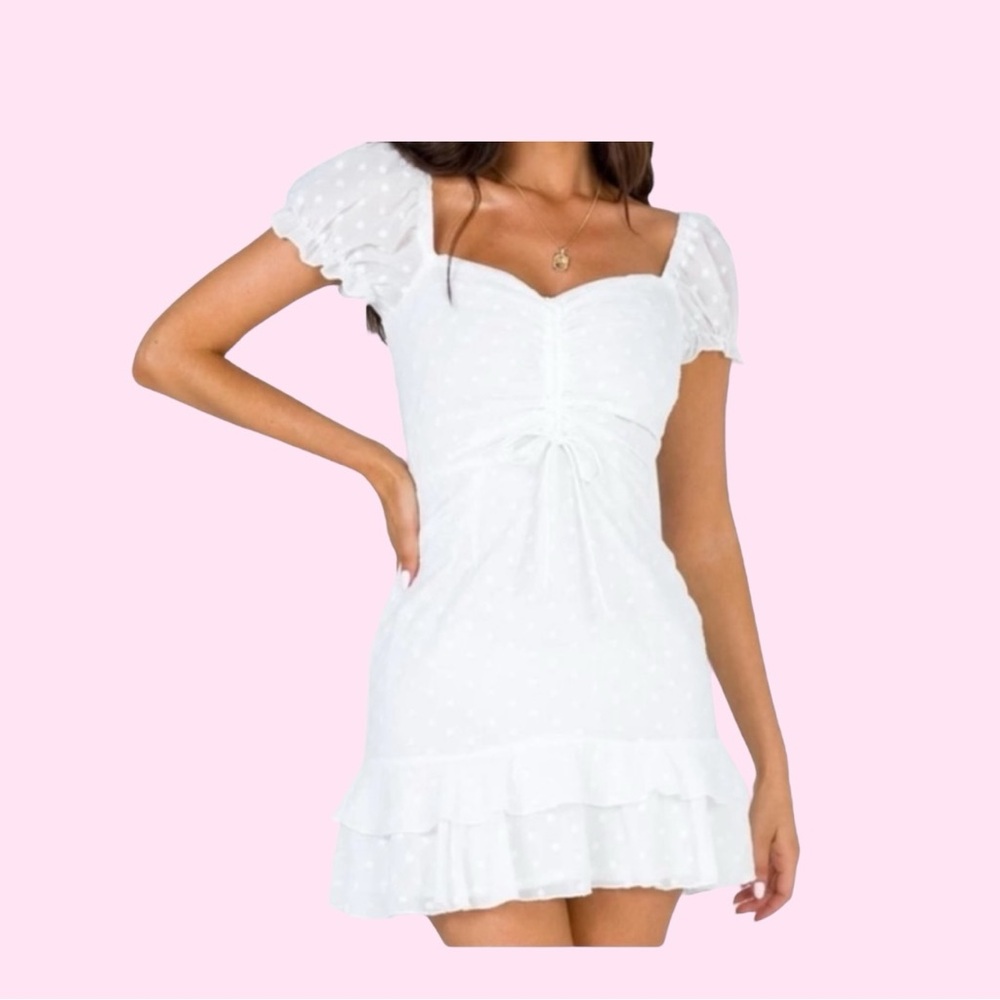 Princess Polly White Mikail Mini Dress size 4